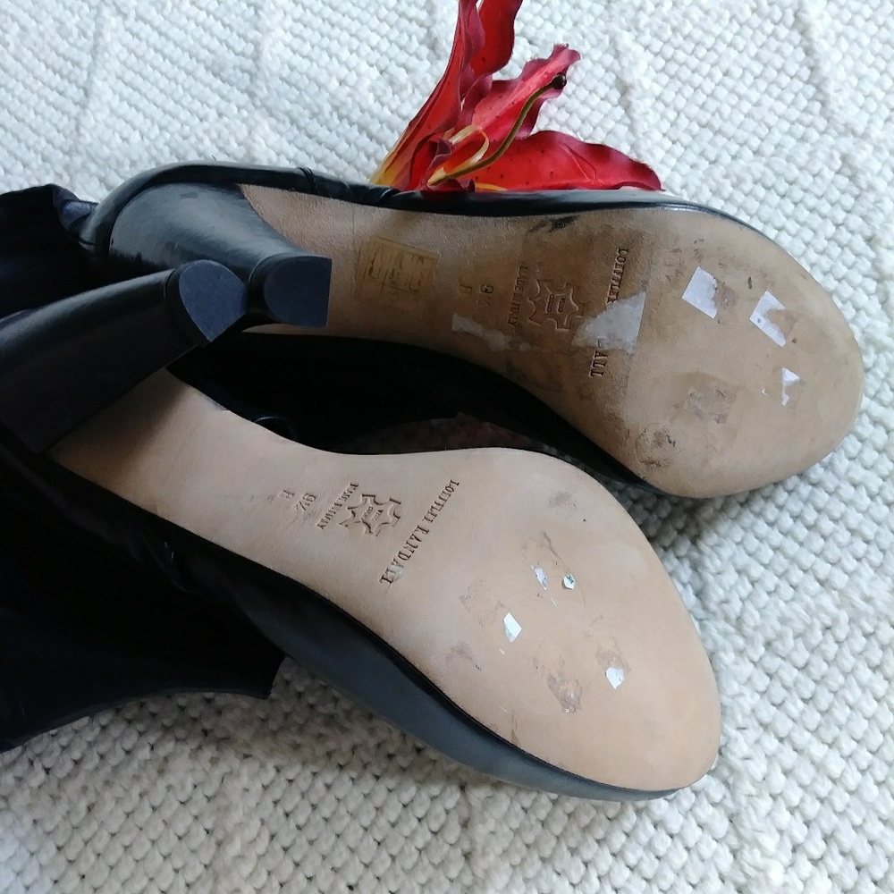 Loeffler Randall Black Leather Tall Boots - Picture 7 of 8